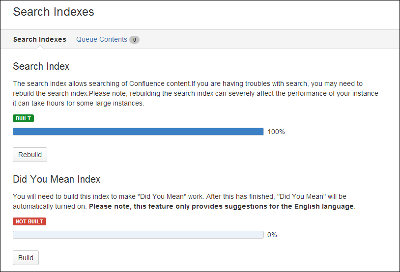 Rebuilding the indexes