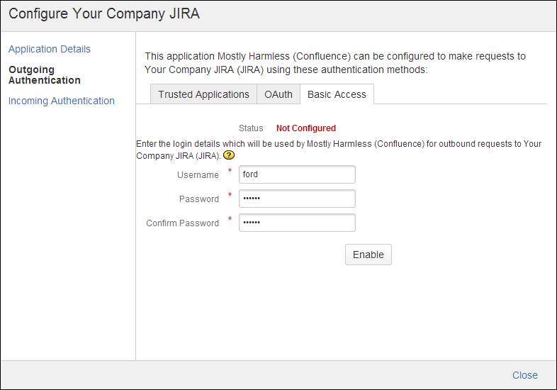 Basic HTTP authentication