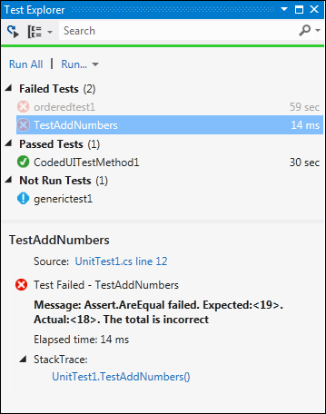 Test Explorer