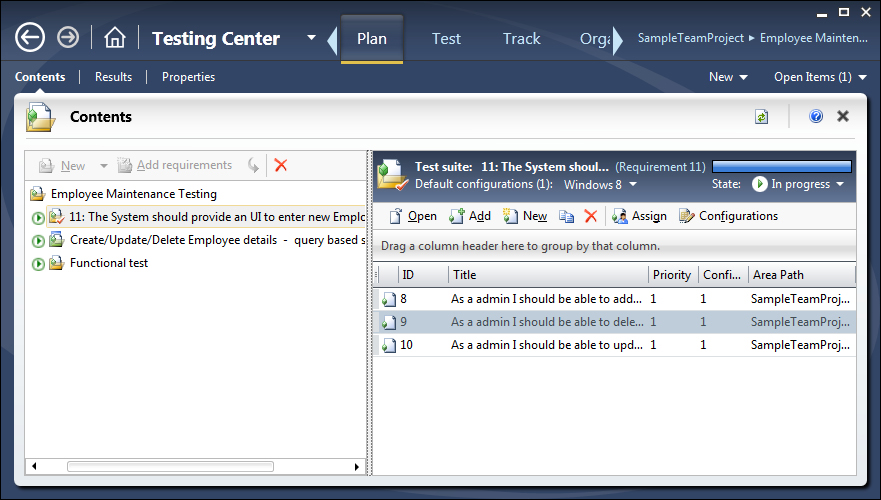 Requirement-based Test Suites