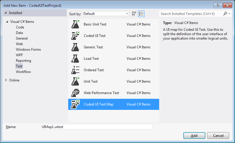 Adding controls and validation to coded UI test