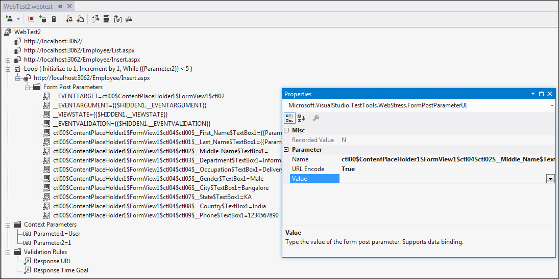 Form POST Parameters