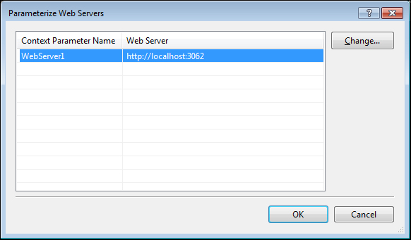 Parameterize web server