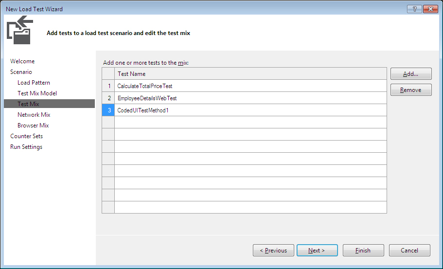 Test Mix Model based on sequential test order