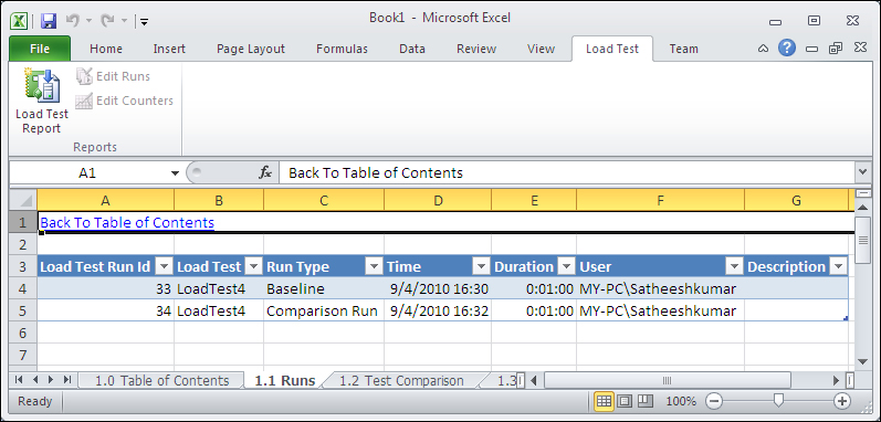 Exporting to Microsoft Excel