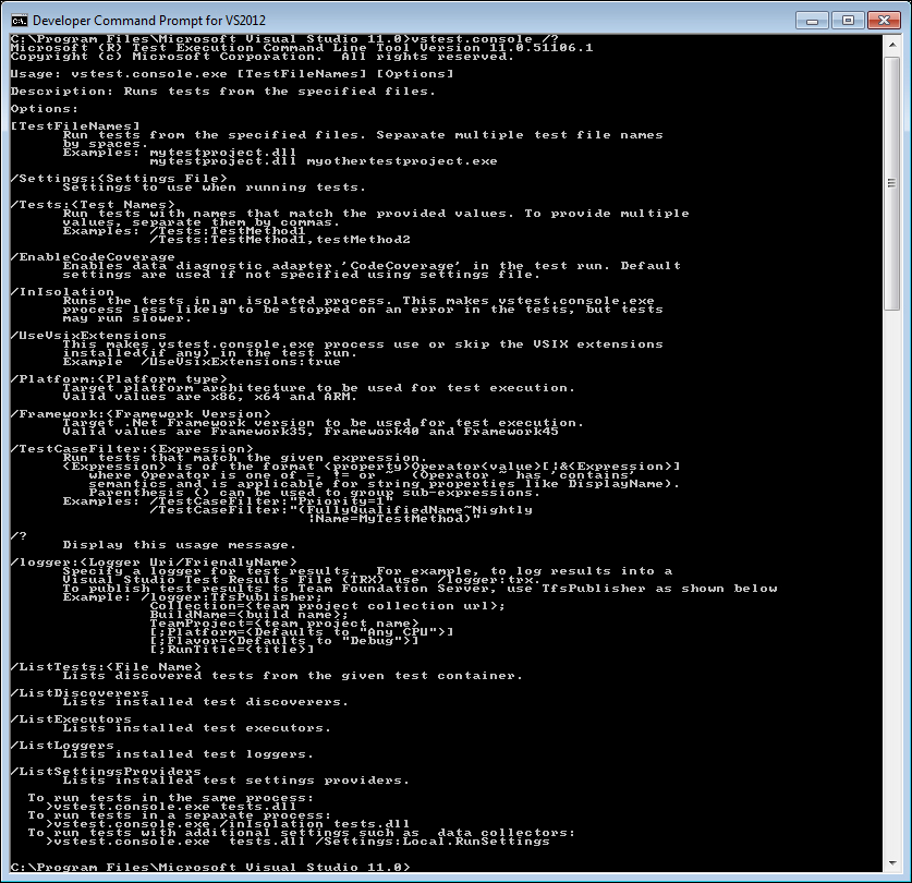 VSTest.Console utility