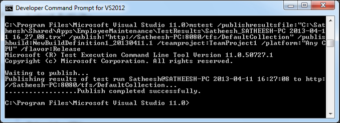 Step 5 – publishing the result