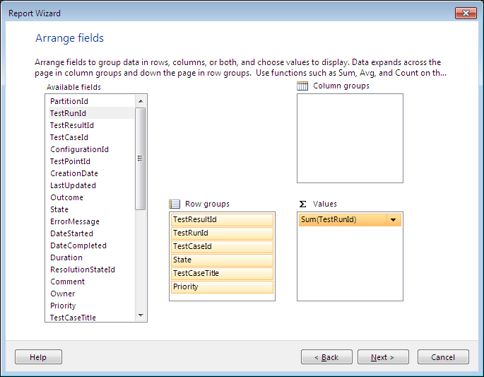 Creating a report definition using Visual Studio 2012