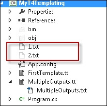 Creating multiple output files using T4 templates