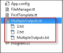 Creating multiple output files using T4 templates