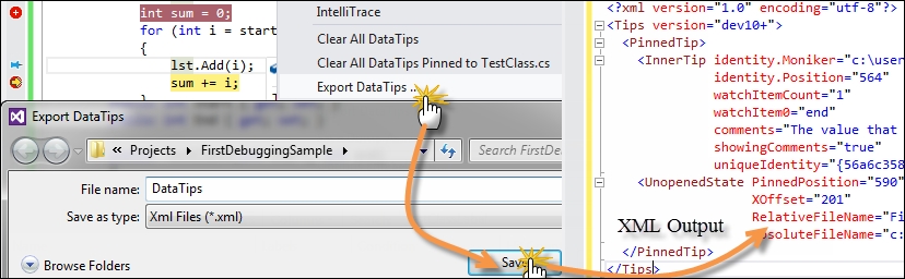 Importing/Exporting DataTips