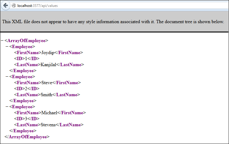 Implementing the ASP.NET Web API for the Security database