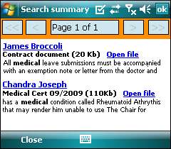 Full-text search functionality