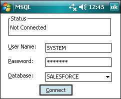 Browsing the Oracle Lite database with Msql