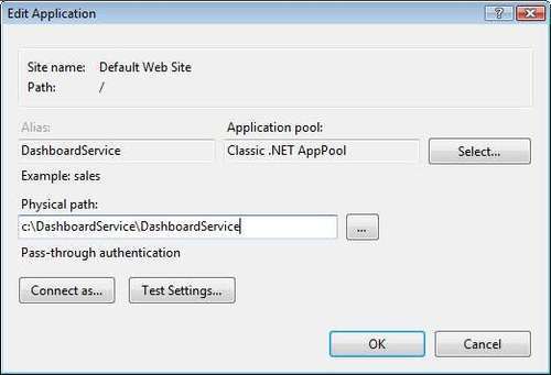 Creating the web service