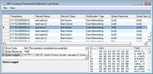 Using the Network Log Viewer tool