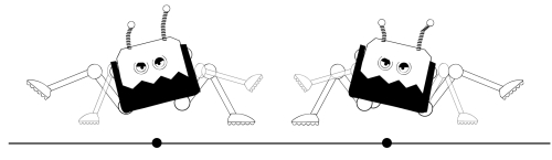 Walking cycle animation for enemies