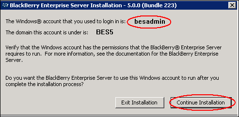 Installing BES version 5