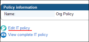 Creating a new IT policy