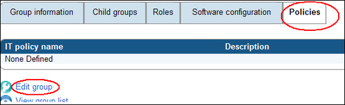 Applying the IT policy to the sales group