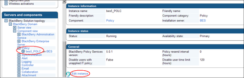 Resending the IT policy automatically to devices