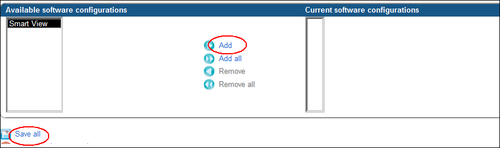 Assigning the software configuration to a user