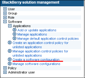 Creating a software configuration to deploy the MDS runtime platform to devices