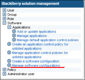 Creating a software configuration to deploy the MDS runtime platform to devices