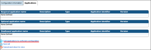 Creating a software configuration to deploy the MDS runtime platform to devices