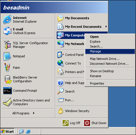 Setting up SNMP on the BES Server