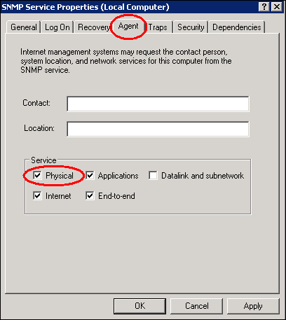 Setting up SNMP on the BES Server