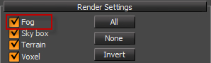 Enabling or disabling fog in the Render Settings