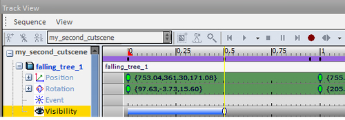 Entity visibility track