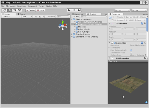 Time for action - importing your terrain in to Unity