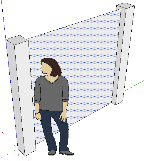 Time for action - making fencing with SketchUp's materials