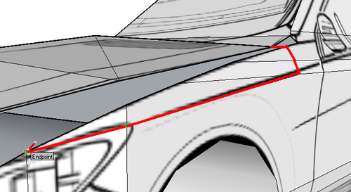 Time for action - applying a car body filler with the pencil tool