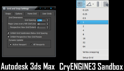 Matching grid and snap settings between 3ds Max and Sandbox