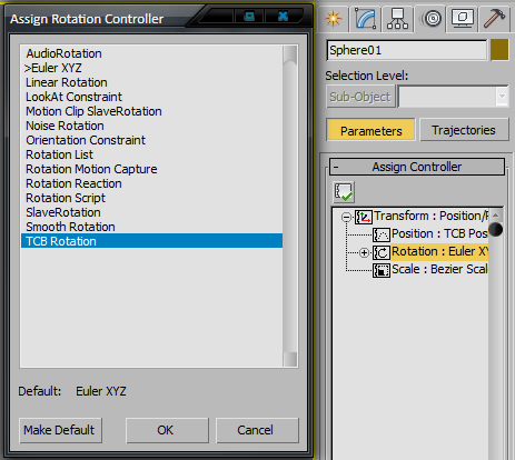 Time for action - creating animation using rigid body data