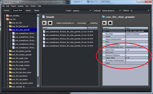 Weapon sound workflow tips