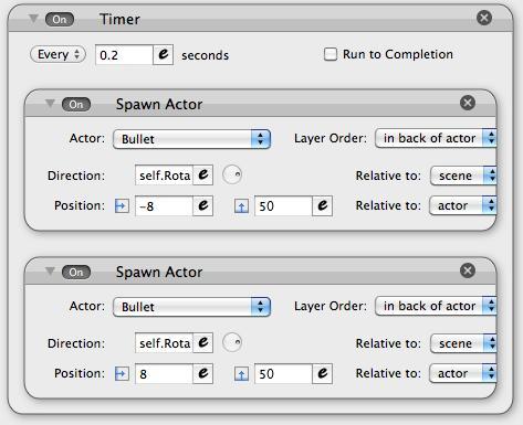 Time for action — creating bullet behaviors