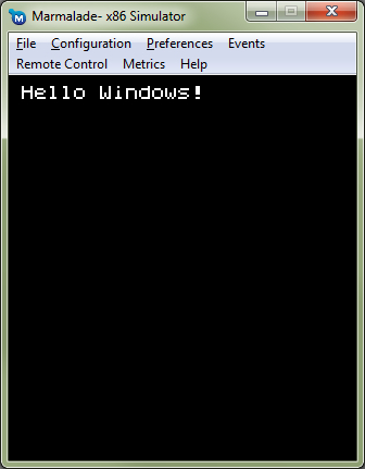 Building and running in the Windows simulator