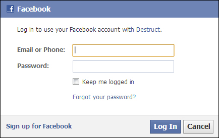 Adding a Facebook login button