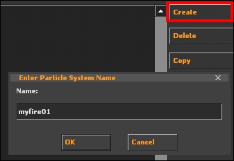 Creating a fire particle