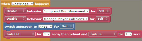 Time for action – switching animations with instruction blocks