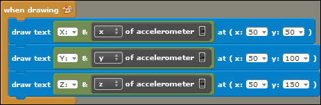 Time for action – experimenting with the accelerometer