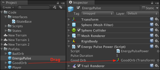 Controlling EnergyPulse objects