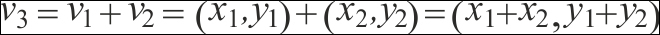 Addition of two vectors