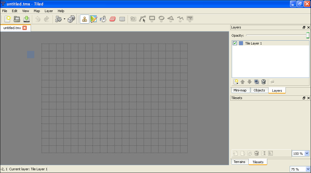 Getting familiar with the Tiled application