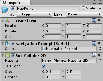 Creating the MapPoint prefabs for reuse