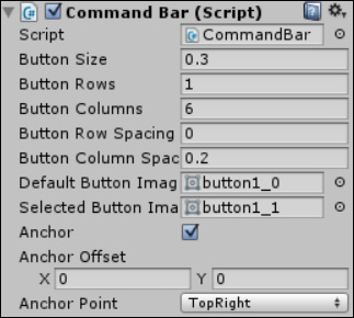 Adding the command bar to the scene